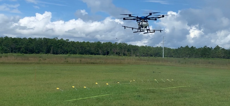 drone flying over a plain-1